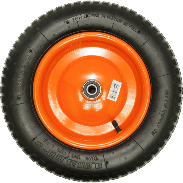 Колесо для тачки 1-колёсной (3.25/3.00-8) втулка 12 mm - запасное