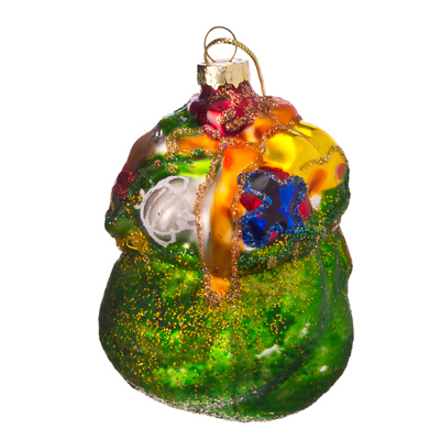Фигурка стекло, 7,5см, "Мешочек с подарками", 3 цвета, 55011-1, 55011-2, 55