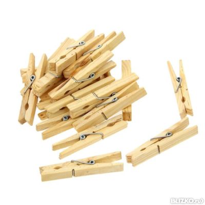 Прищепки для белья бамбуковые 20 штук GARNET GR-WB211207102 (250/1)