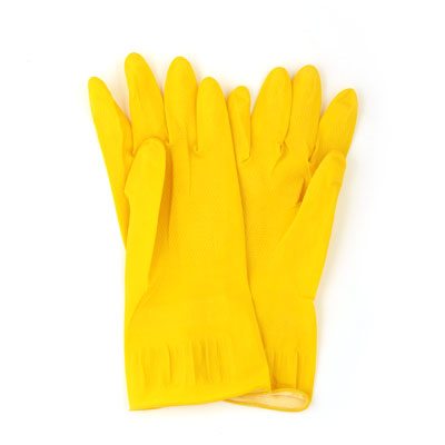 Перчатки резиновые VETTA желтые XL
